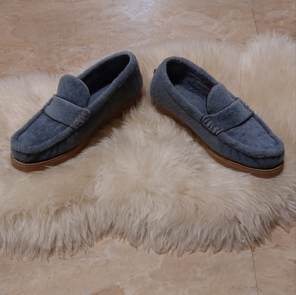 Stuart Weizmann Bromley lamb fur loafers size 7M - Picture 1 of 8